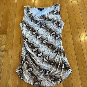 White House Black Market XS Snakeskin Pattern Sleeveless Blouse Shell Tank Top